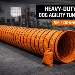 Heavy-Duty Dog Agility Tunnel - 5m / Orange
